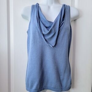 Etcetera Drape Front Top Blue